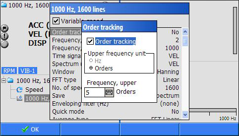 Appareil d'analyse vibratoire DIAMOND - Pict10 - Order Track